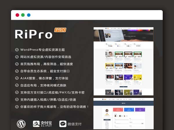 日主题,RiPro6.6 Wordpress主题模板日主题破解版独家修复明文完整版本源码